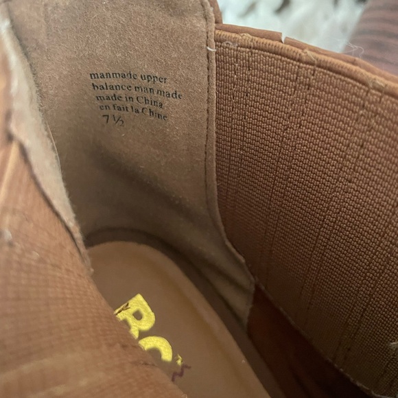 Brown leather open toe ankle boots - Picture 7 of 7